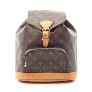LOUIS VUITTON Brown Monogram Leather Backpack